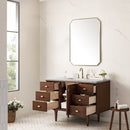 James Martin Amberly 48" Dual Mount Single Bathroom Vanity, Mid-Century Walnut