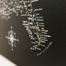 Wooden Canvas USA Map - Black