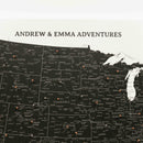 Wooden Canvas USA Map - Onyx