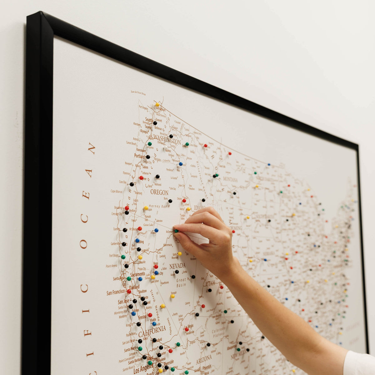 Wooden Canvas USA Map - Beige, photo 4 of 13