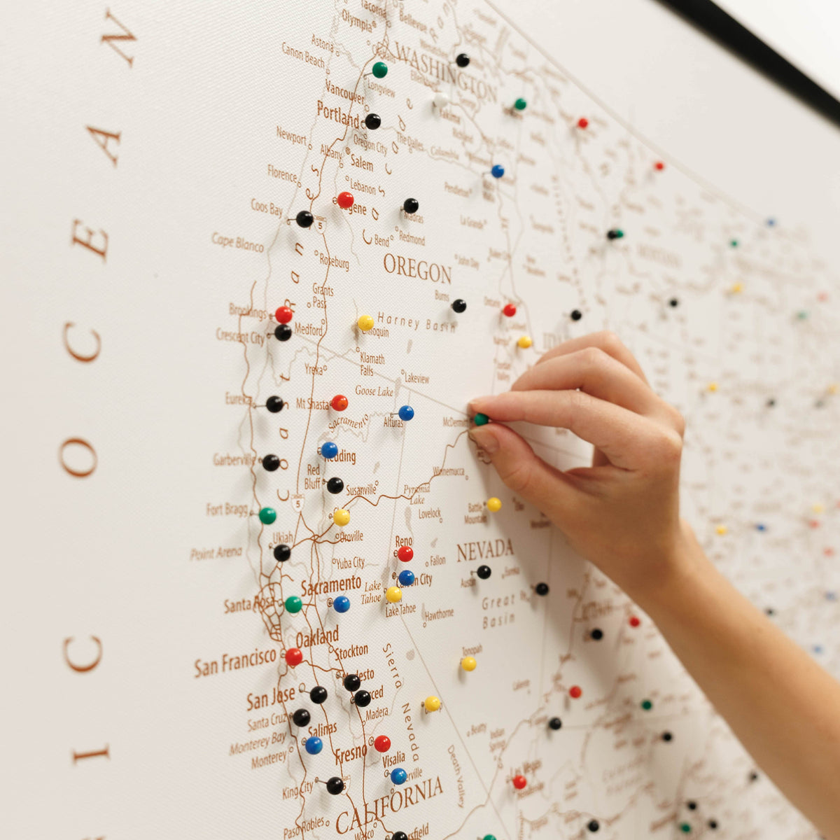 Wooden Canvas USA Map - Beige, photo 5 of 13