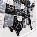 3D Wooden USA Map on Board Nordik