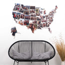 USA Photo Map Midnight