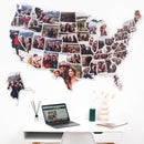 USA Photo Map Midnight