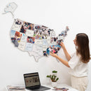 USA Photo Map Pastel