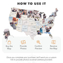 USA Photo Map Pastel