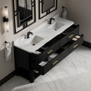 James Martin Lucian 72" Double Bathroom Vanity, Carbon Oak