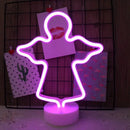 GobekUsa USB LED Neon Sign Light Holiday Flamingo Night Lamp Xmas Party Wedding Decoration Home Gift cloud Heart Neon Light