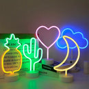 GobekUsa USB LED Neon Sign Light Holiday Flamingo Night Lamp Xmas Party Wedding Decoration Home Gift cloud Heart Neon Light