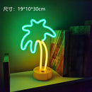 GobekUsa USB LED Neon Sign Light Holiday Flamingo Night Lamp Xmas Party Wedding Decoration Home Gift cloud Heart Neon Light