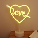 GobekUsa USB LED Neon Sign Light Holiday Flamingo Night Lamp Xmas Party Wedding Decoration Home Gift cloud Heart Neon Light