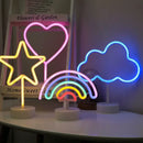 GobekUsa USB LED Neon Sign Light Holiday Flamingo Night Lamp Xmas Party Wedding Decoration Home Gift cloud Heart Neon Light