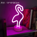 GobekUsa USB LED Neon Sign Light Holiday Flamingo Night Lamp Xmas Party Wedding Decoration Home Gift cloud Heart Neon Light