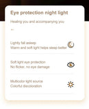 GobekUsa USB Rechargeable Night Light Pear Silicone Night Lights Touch Sensor Bedroom Bedside Cat Lamp With Remote For Kids Baby Gifts