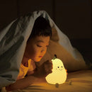 GobekUsa USB Rechargeable Night Light Pear Silicone Night Lights Touch Sensor Bedroom Bedside Cat Lamp With Remote For Kids Baby Gifts