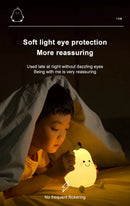 GobekUsa USB Rechargeable Night Light Pear Silicone Night Lights Touch Sensor Bedroom Bedside Cat Lamp With Remote For Kids Baby Gifts