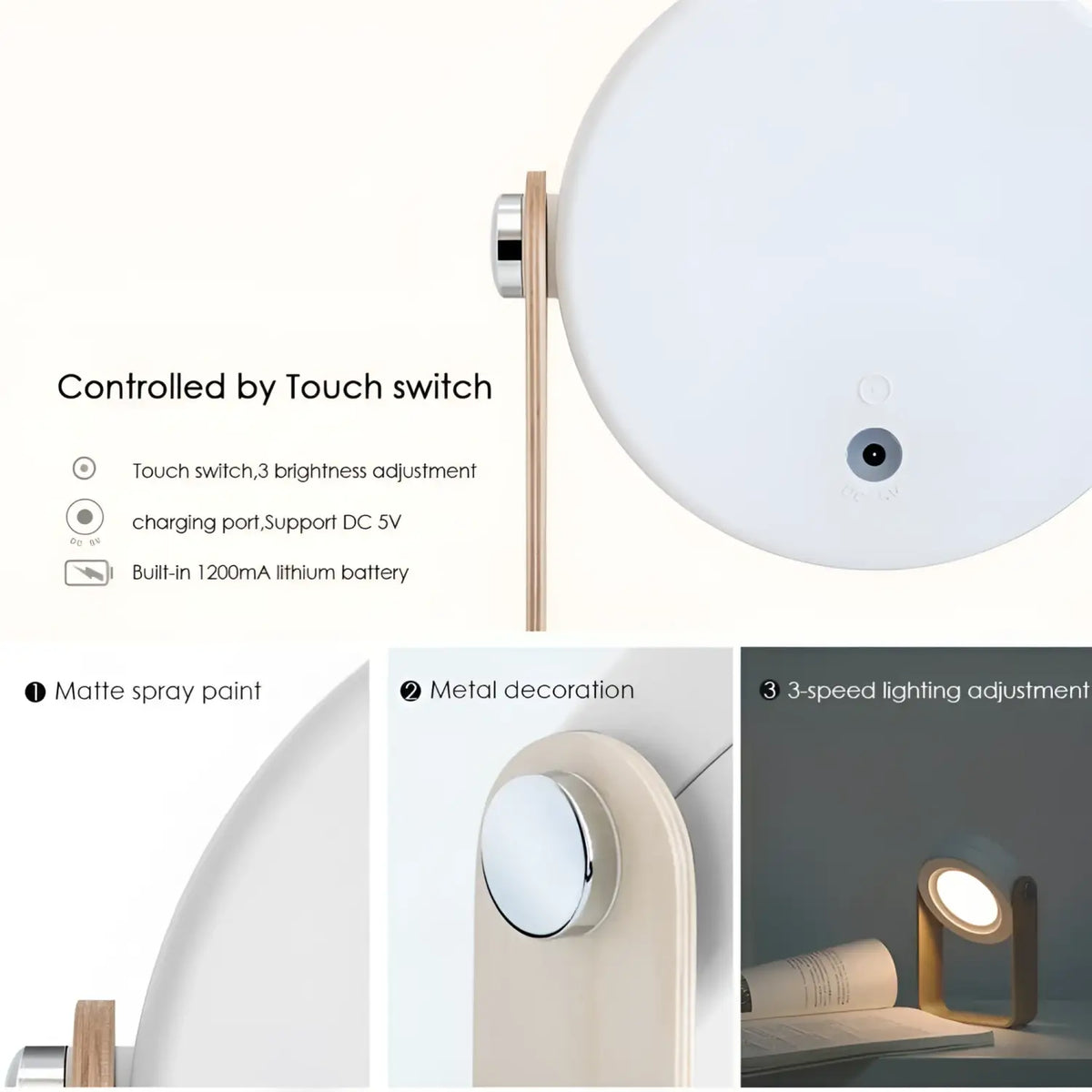 USB Rechargeable & Portable Lamp with Foldable LED Light Feature, photo 5 of 14