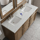 James Martin Bristol 60" Double Bathroom Vanity, Saddle Brown