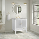 James Martin Myrrin 30" Single Bathroom Vanity, Bright White