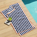 Oversized Striped Border Cabana Beach Towel - Santa Cruz by Great Bay Home