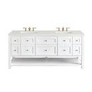 James Martin Breckenridge 72" Double Bathroom Vanity, Bright White
