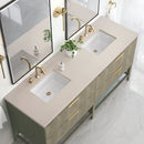 James Martin Emmeline 72" Double Bathroom Vanity, Pebble Oak