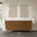 James Martin Laurent 72" Dual Mount Double Bathroom Vanity, Honey Oak