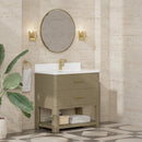 James Martin Lucian 36" Single Bathroom Vanity, Pebble Oak