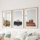 Southwest Desert Set of 3 Prints. Canyon Landscape, Red Rock by Wall Art Set