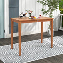 48 Inch x 24 Inch Rectangular Outdoor Eucalyptus Wood Bar Table for 4 People by LJGDeals