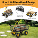 Utility Garden Wagon with 4 Removable Side Panels and 900/1200 LBS Load Capacity by DirectDeals
