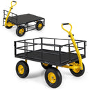 Utility Garden Wagon with 4 Removable Side Panels and 900/1200 LBS Load Capacity by LJGDeals