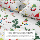 Turkish Cotton Christmas Flannel Sheet Set - Whittaker Collection by Great Bay Home