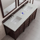 James Martin Brittany 72" Double Bathroom Vanity, Burnished Mahogany