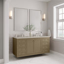 James Martin Chicago 60" Double Bathroom Vanity, Walnut Whisper