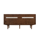 James Martin Amberly 72" Dual Mount Double Bathroom Vanity, Mid-Century Walnut