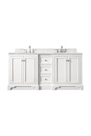 James Martin De Soto 72" Double Bathroom Vanity, Bright White