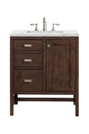James Martin Addison 30" Single Bathroom Vanity, Mid-Century Acacia