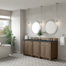 James Martin Bristol 72" Double Bathroom Vanity, Whitewashed Walnut