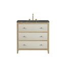 James Martin Celeste 36" Single Bathroom Vanity, Sunwashed Oak with Embossed Shagreen Drawer Fronts