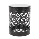 Outdoor Delight Powder-Coated Iron End Table, Set of 2