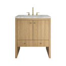 James Martin Hudson 30" Single Bathroom Vanity, Light Natural Oak