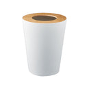 Trash Can - Round - Steel + Wood by Yamazaki Home
