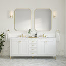 James Martin Chicago 72" Double Bathroom Vanity, Glossy White