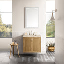 James Martin Laurent 30" Dual Mount Single Bathroom Vanity, Light Natural Oak