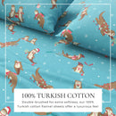 Turkish Cotton Christmas Flannel Sheet - Whittaker Collection by Great Bay Home