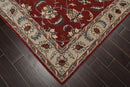 5' x 8' Handmade 100% Wool Traditional Oriental Area Rug Plum