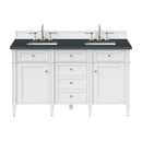 James Martin Brittany 60" Double Bathroom Vanity, Bright White