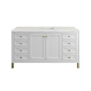 James Martin Chicago 60" Single Bathroom Vanity, Glossy White