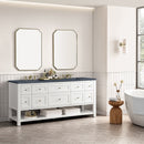 James Martin Breckenridge 72" Double Bathroom Vanity, Bright White